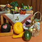 Kürbis Melone Mais Obst und Gemüse aus den heimischen Gärten