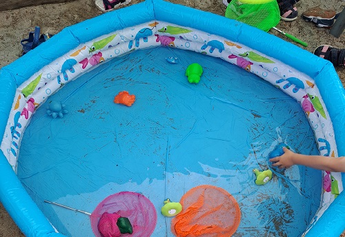 Pool Sandkasten Kescher Gummitiere Gummienten